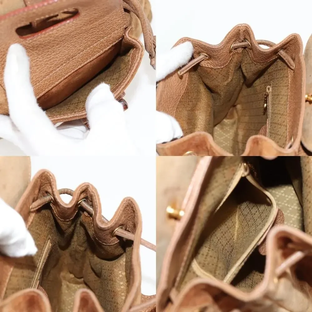 Gucci Bamboo Suede Backpack Brown